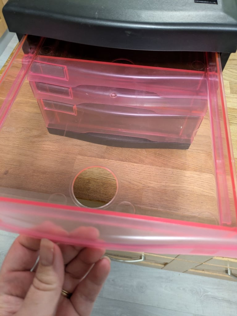 Metro pink and black A4 desktop storage drawers  organiser drawers filing craft etc  