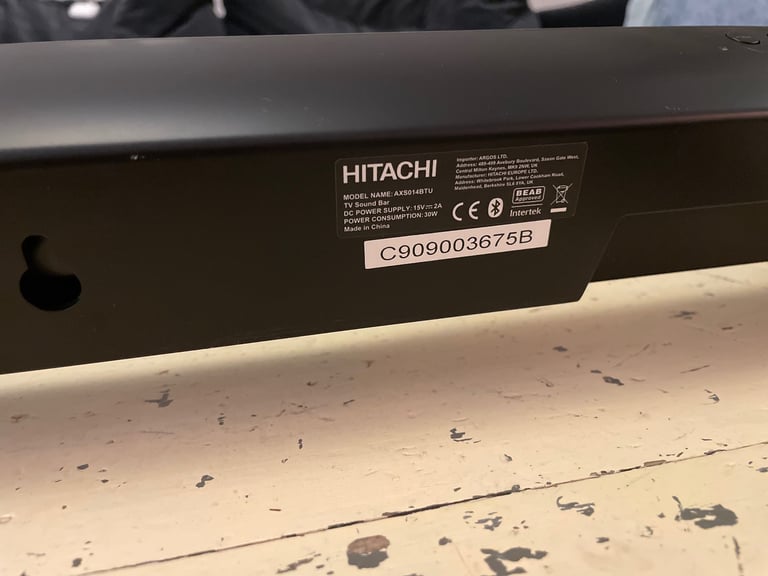 Hitachi Sound Bar Model AXS014BTU