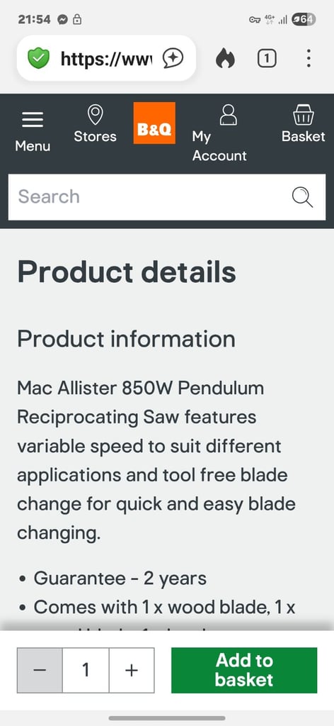 Mac Allister Corded saw