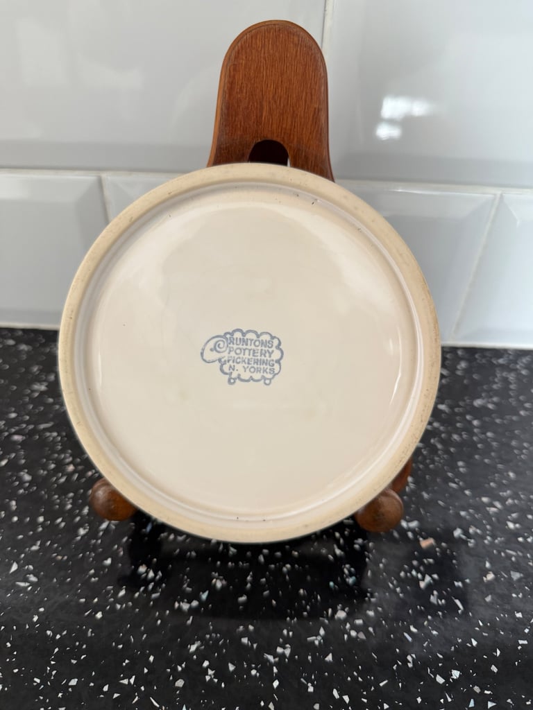 Vintage Runtons Pottery Yorkshire Botanicals Wild Flowers Round Trinket Dish Helen Philipps 5” x 1”