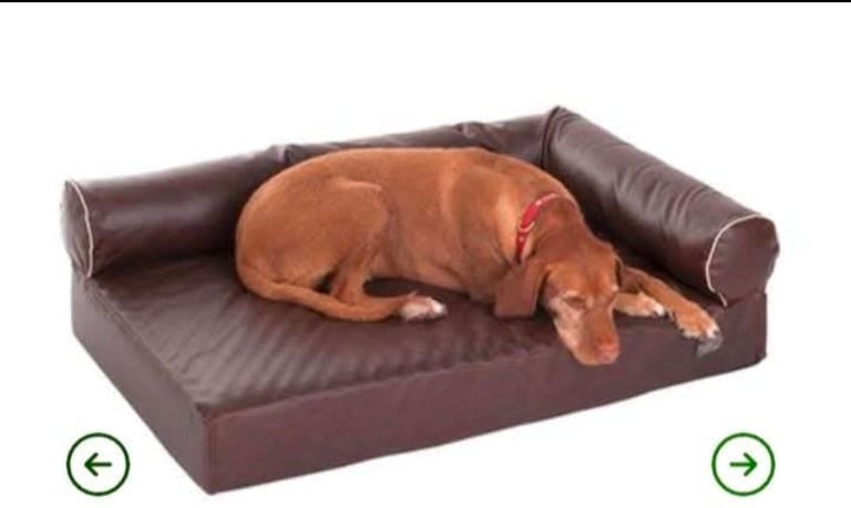 FAUX LEATHER DOG BED