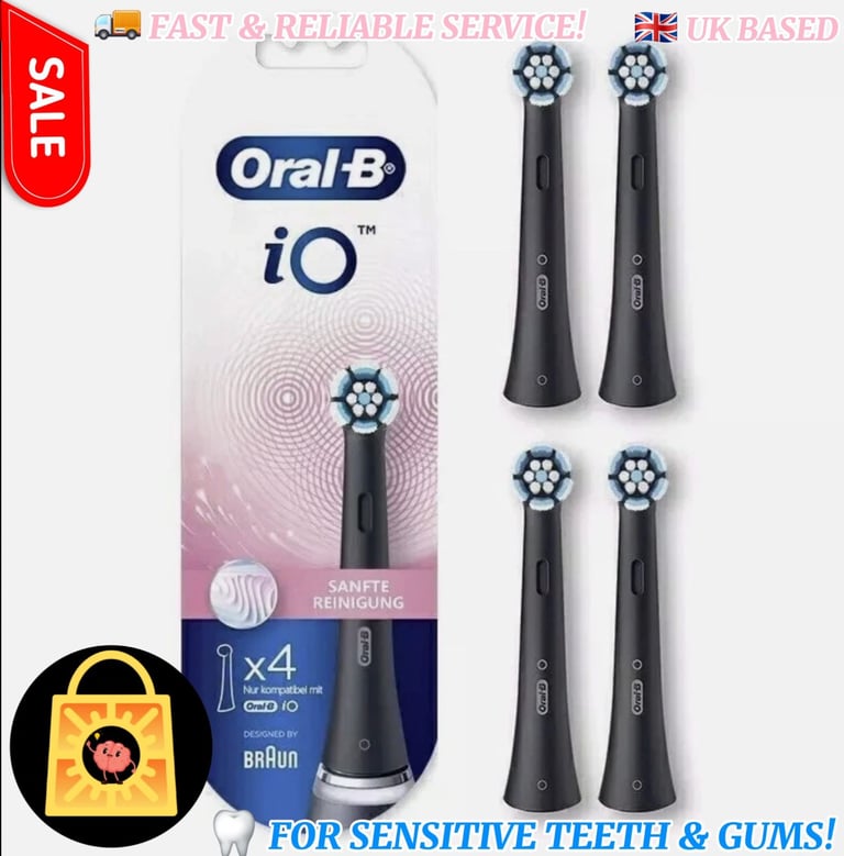 image for (🔥 1 YEAR SUPPLY!) Oral-B IO Gentle Care Brush Heads