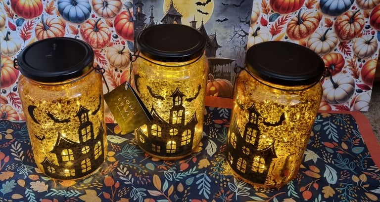 image for X3 light up halloween lanterns