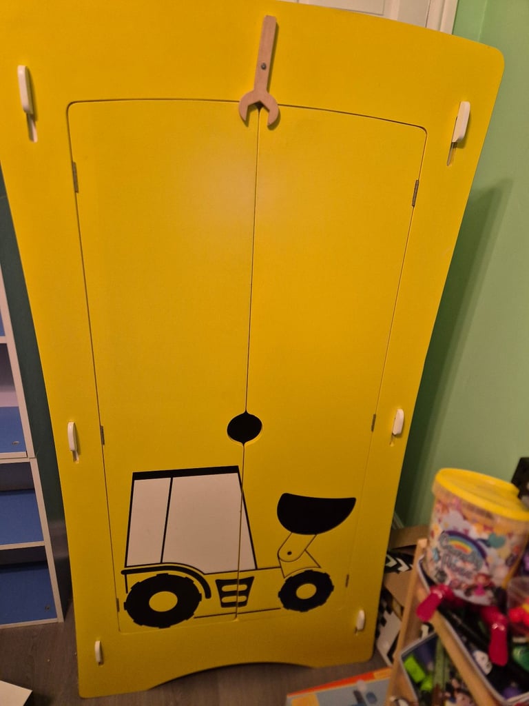 Kids Wardrobe yellow colour.