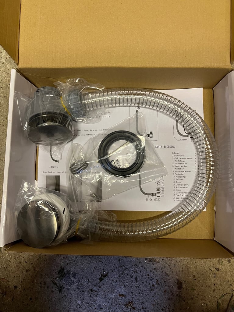 Brushed gun metal clicker bath waste 