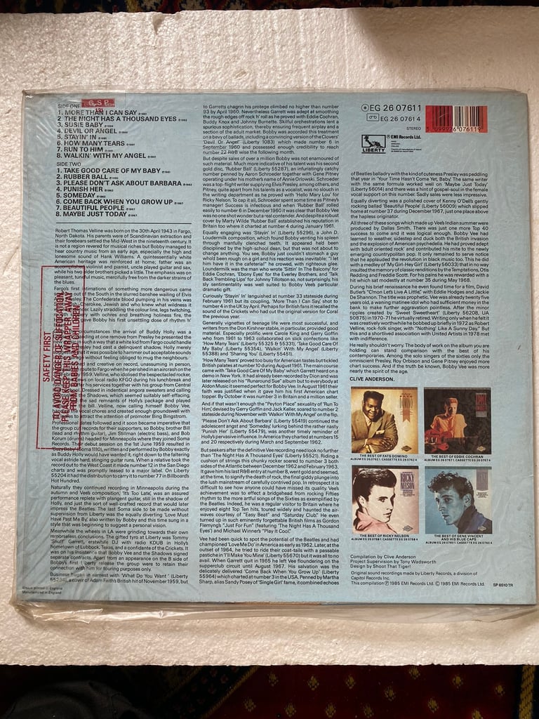 The best of Bobby vee . 