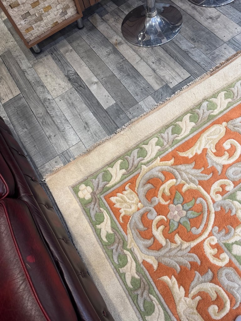 Extra large handmade oriental rug 370x 280 cm