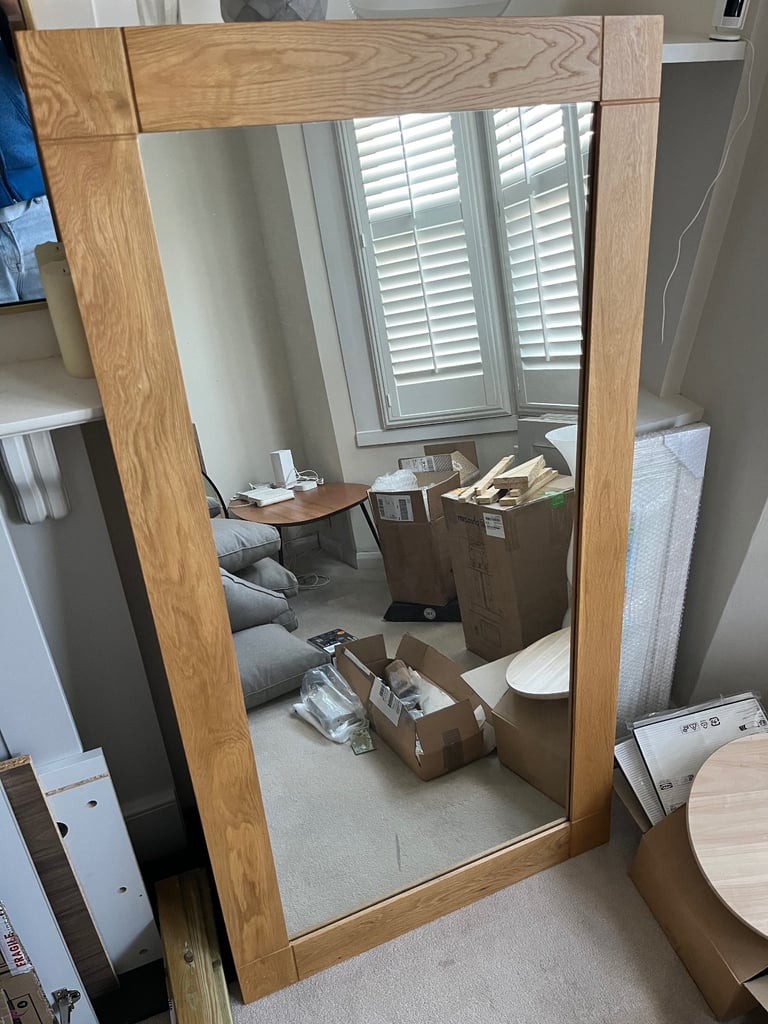 Large John Lewis Oak Mirror 150cm x 80cm 
