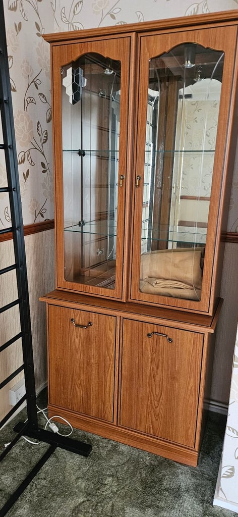 image for Wodden glass cabinet 