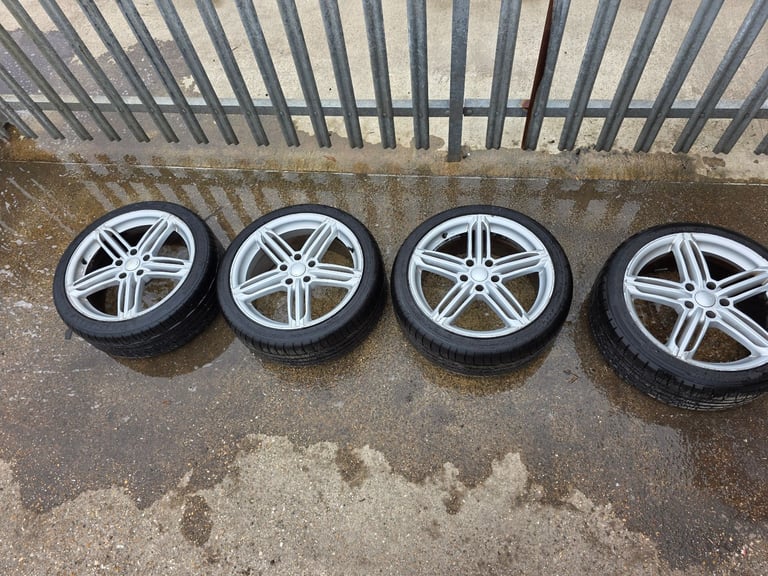 image for Full set of 18" wheels with great tyres VW Audi Skoda Seat