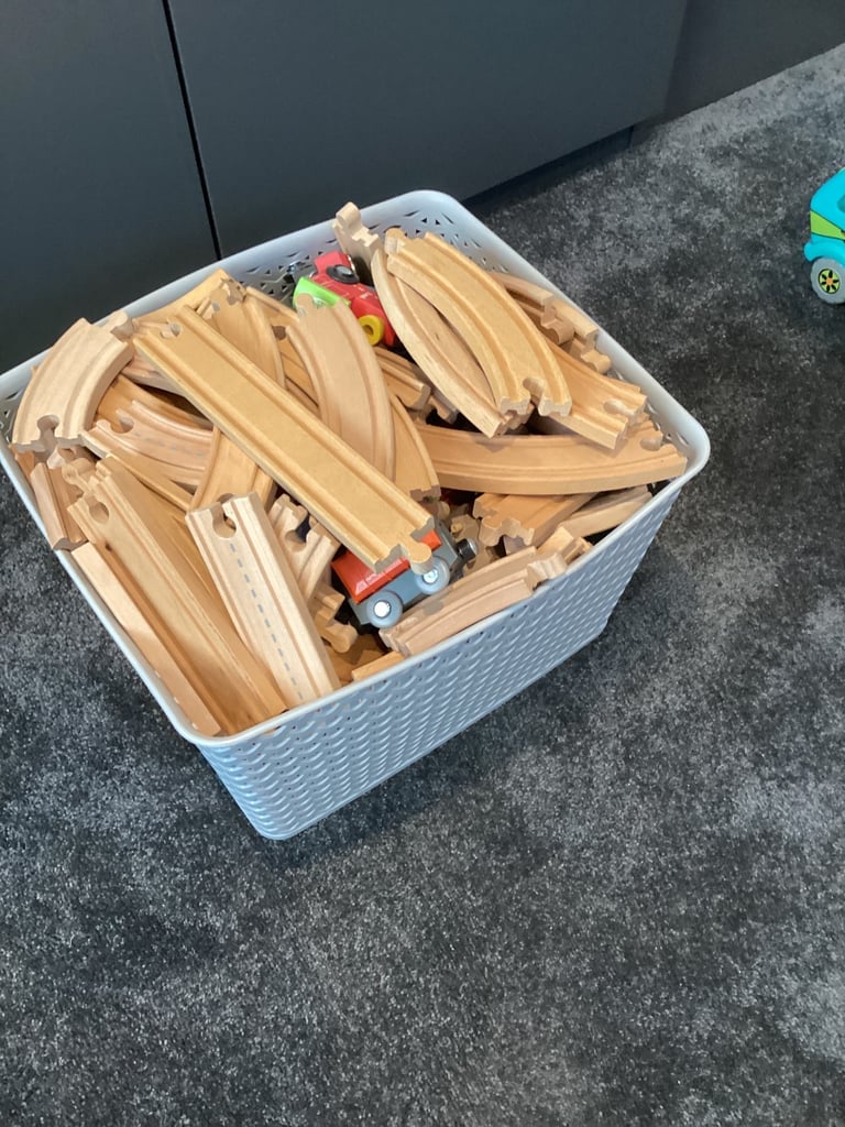 Large wooden train set 