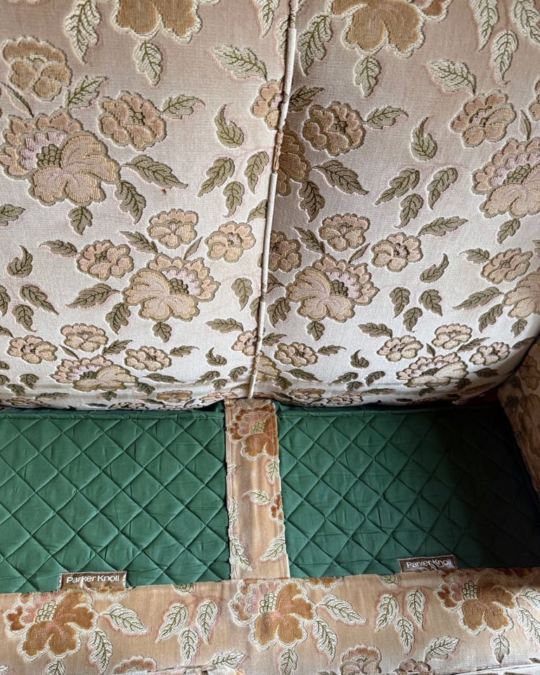 Parker Knowll sofa, chairs and footstall