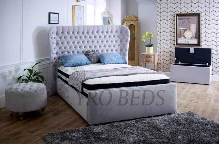 A Selection Of Luxury Double Bed Frames With Memory Mattress Included Available Asap