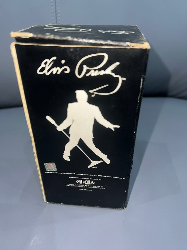 Elvis Presley glass with his signature 