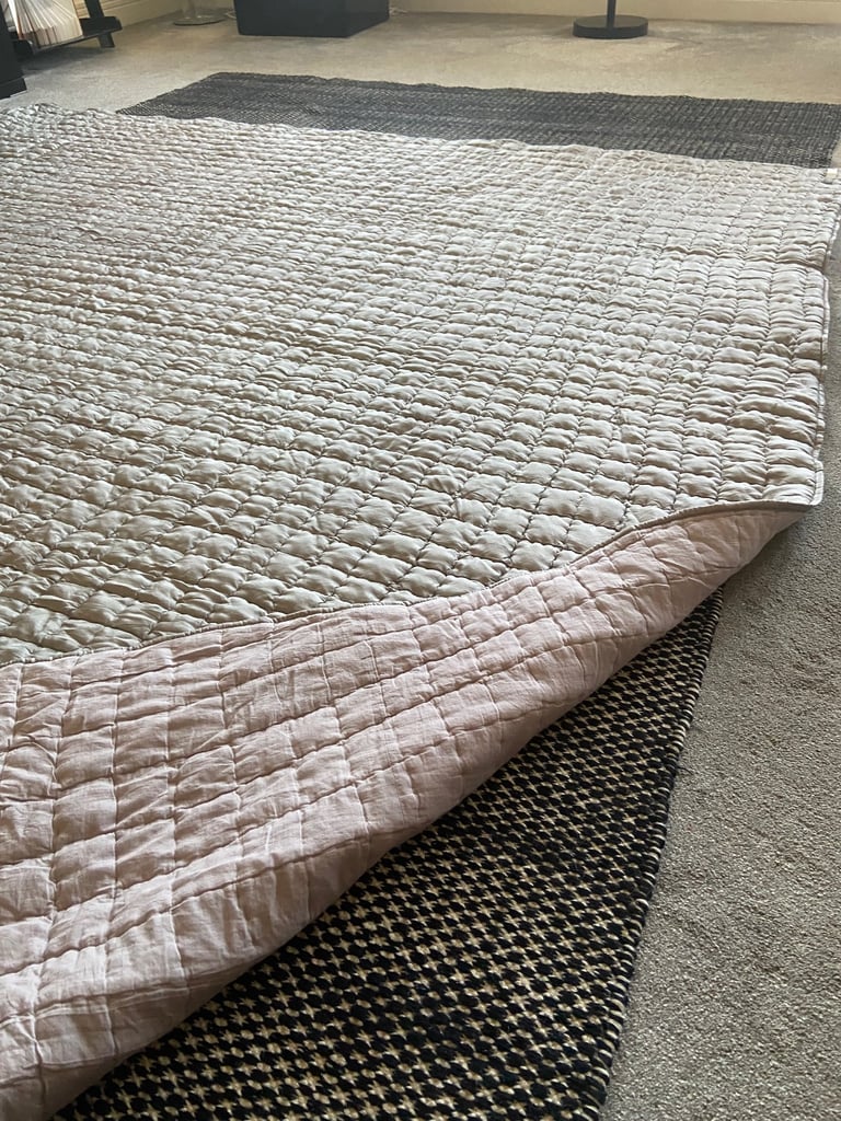 100% Grey silk bedspread Heals