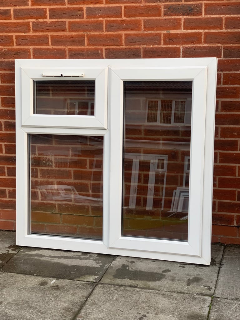 UPVC DOUBLE GLAZED WINDOW WITH SIDE & TOP OPENERS 118.5cm W 113cm H Can Deliver