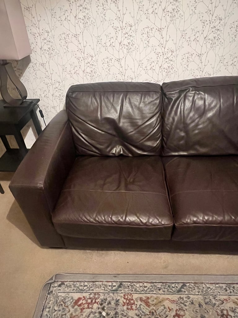 3 seater leather sofa