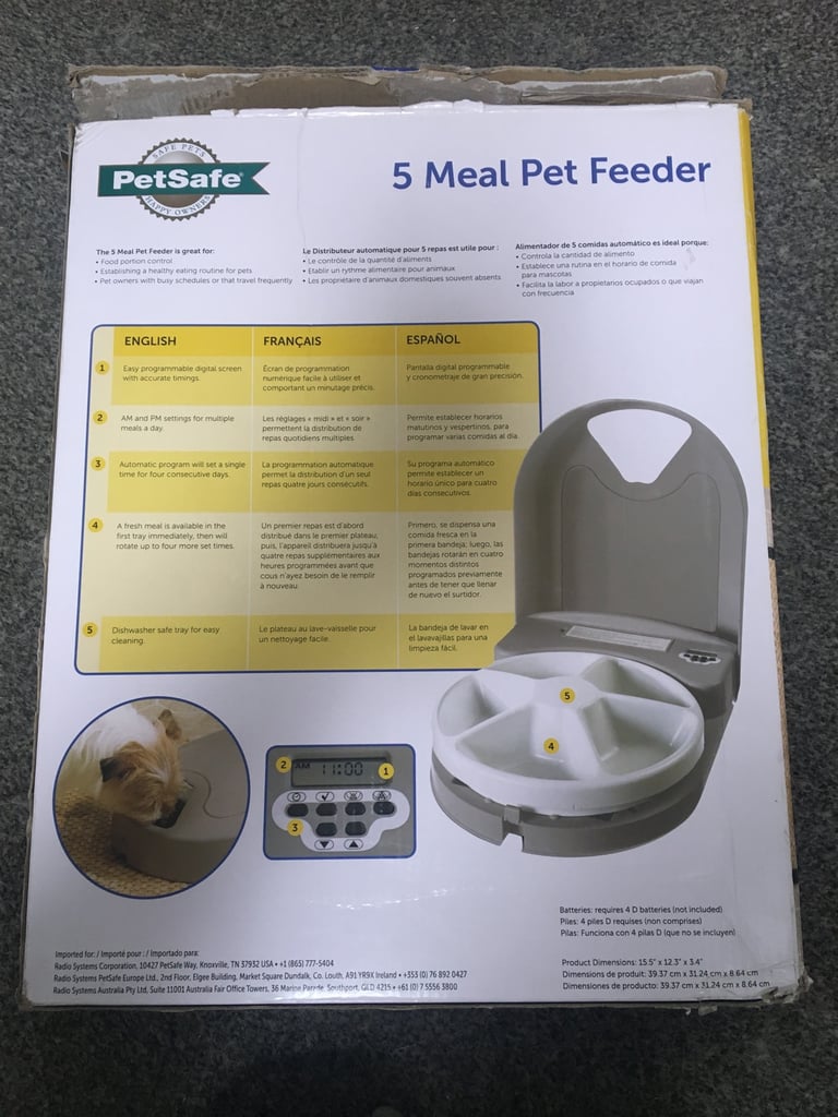 5 way PetSafe automatic cat feeder