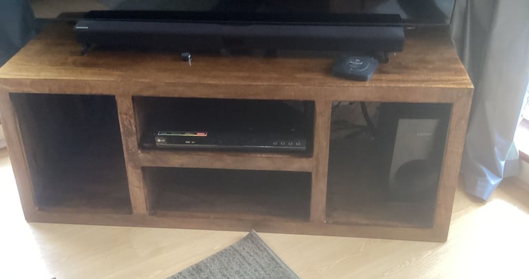 Dark Mango TV Unit Slanted Style