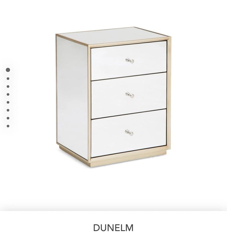 Pair of mirrored bedside tables 