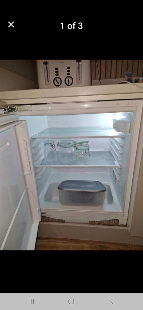 image for Intergrated 60cm white fridge