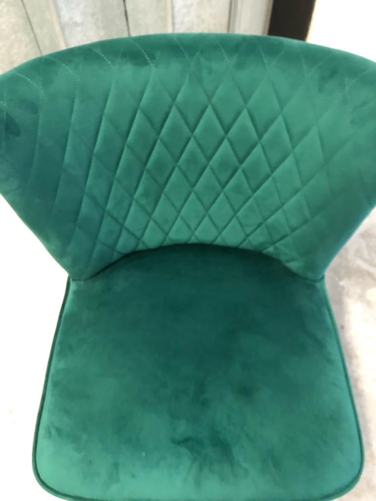 Turquoise Suede Chair