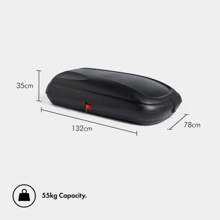 VonHaus Car Roof Box – Hard Rooftop Carrier Storage for Camping, Tents, Bags, Luggage – 320L 