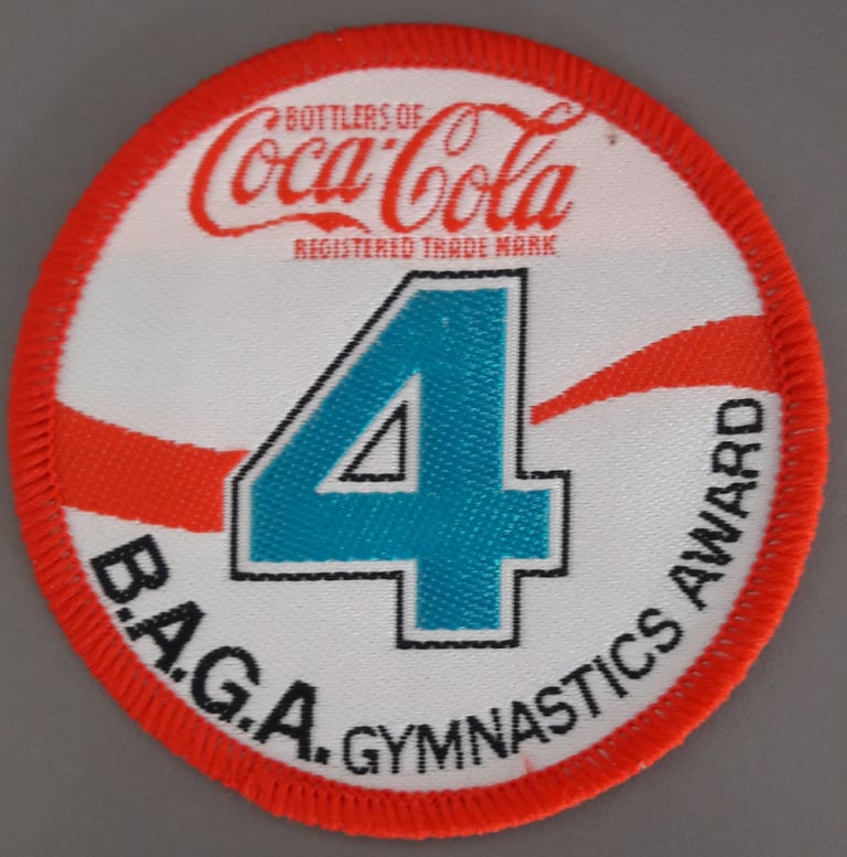 Coca Cola BAGA Gymnastics Award #4 patch Vintage 1980’s  – post or collect