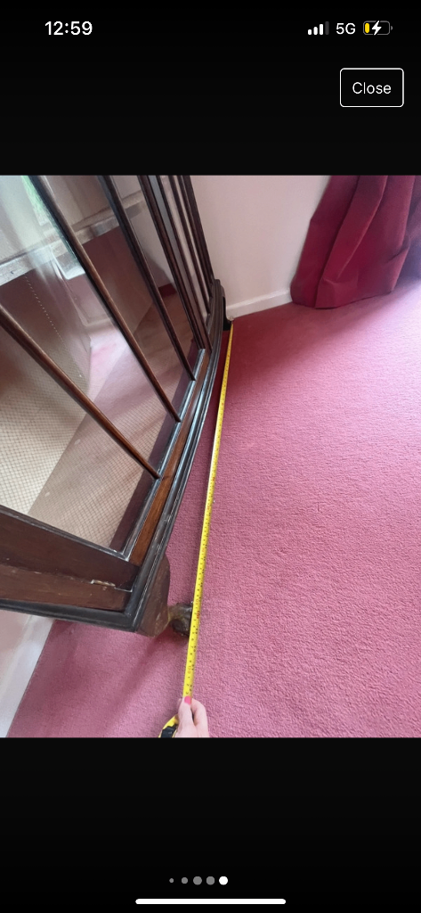 Antique glass cabinet