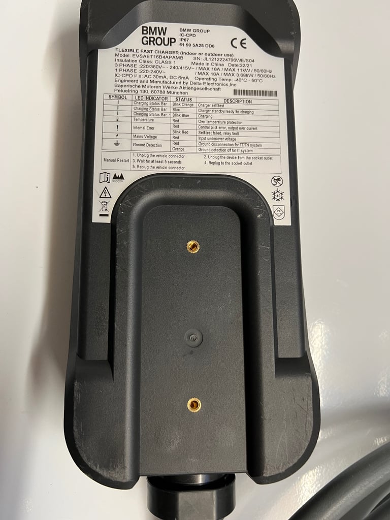 BMW Genuine car fast charger cable and adapter 