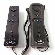 Wii Controller 2 Pack - Wii Remote with Silicone Case and Wrist Strap (black+white)