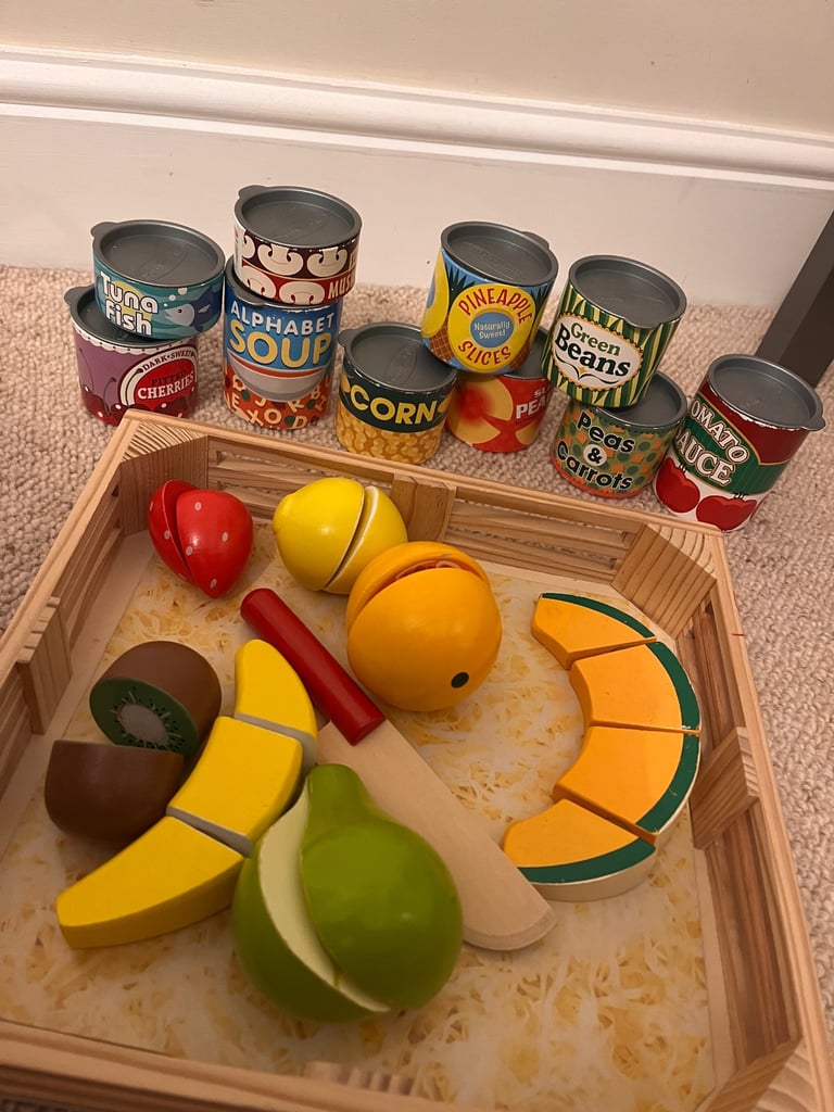 Wooden play food