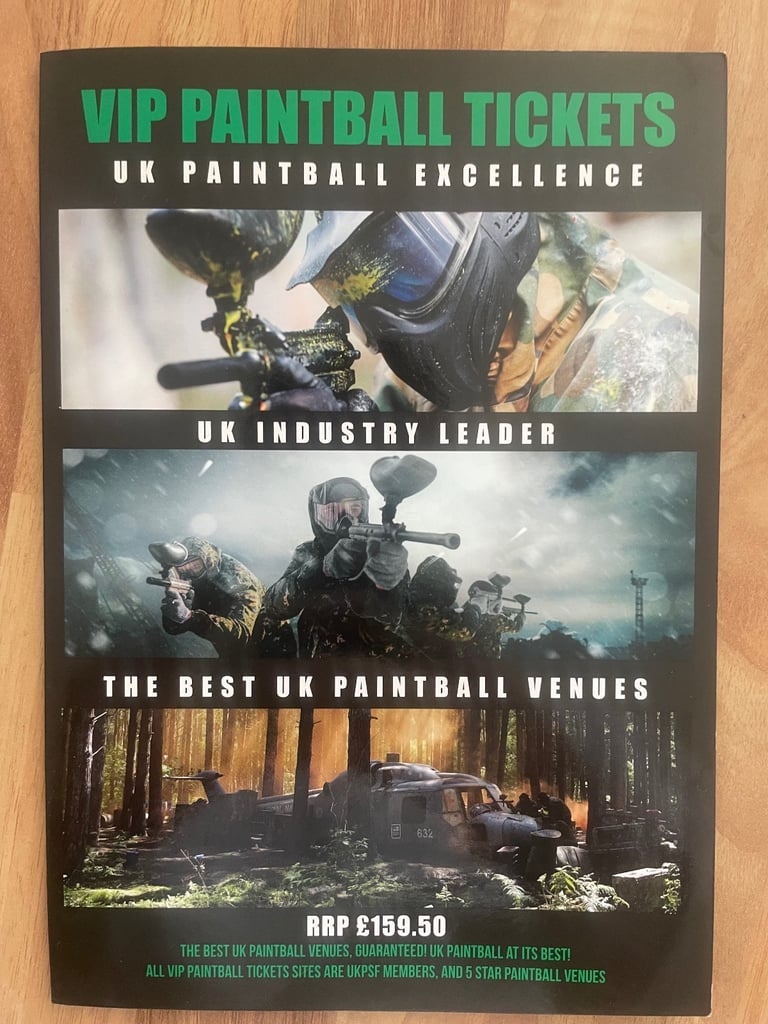 10 VIP paint balling tickets 