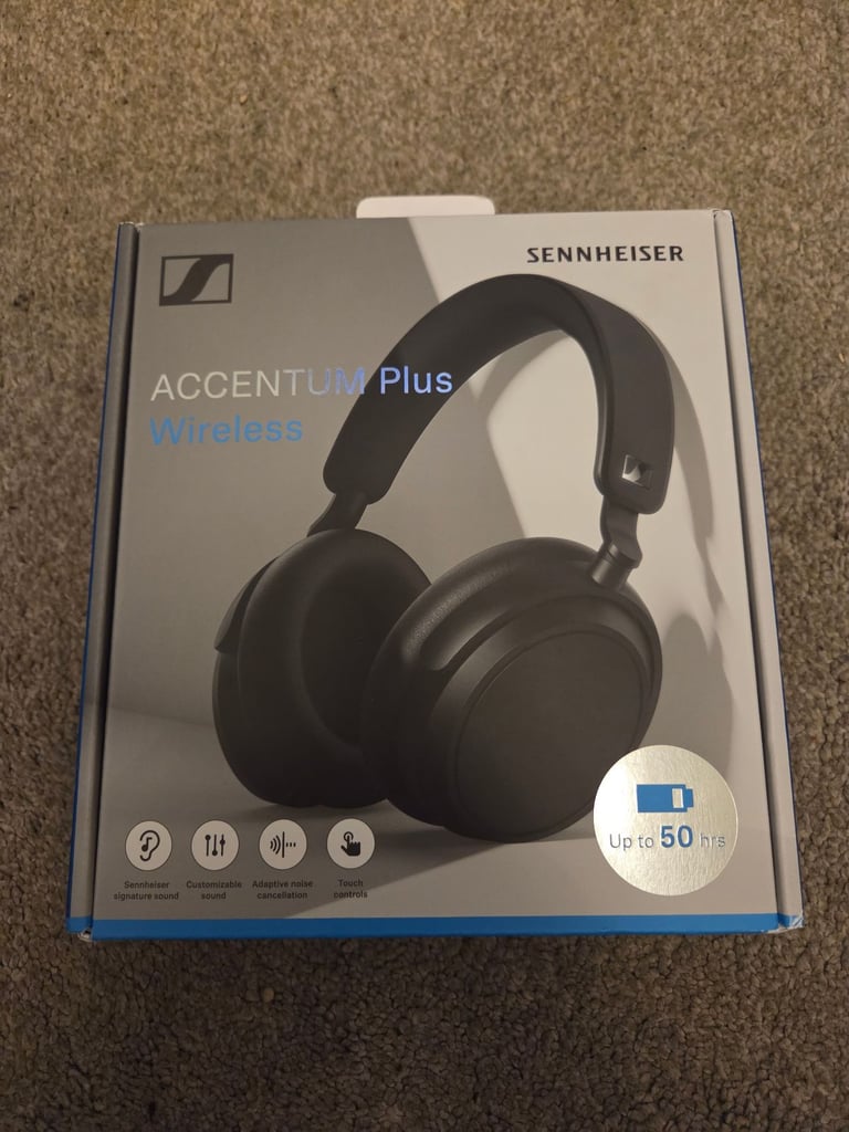 Sennheiser Accentum Plus Bluetooth Over Ear Headphones (Black) - A+ Condition