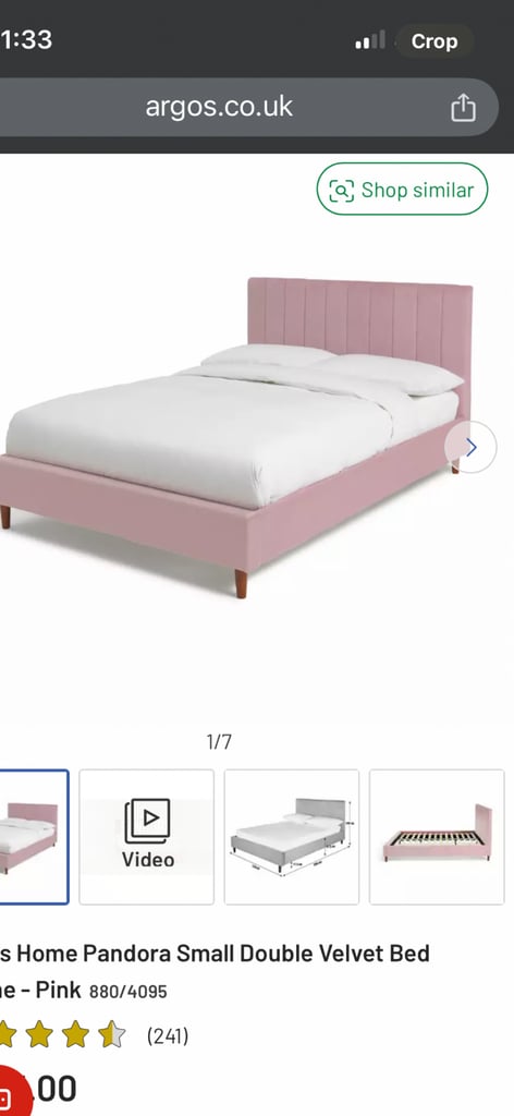 Small Double bed with mattress 
