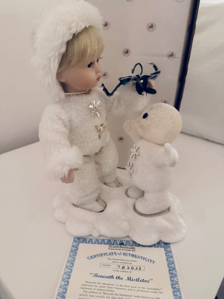 Ashton Drake Snow Baby Porcelain Baby Doll Collection.
