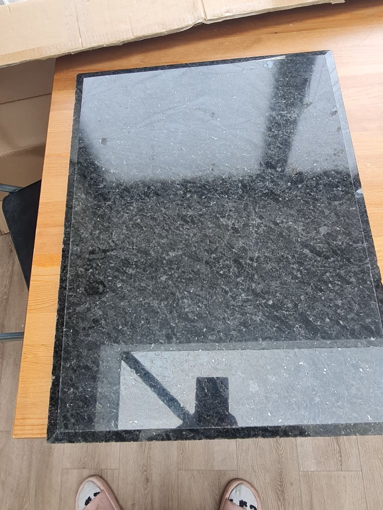 Granite black chopping board worktop piece large 45 x 60cm