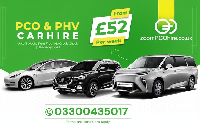 image for PCO Car Hire Rent to Buy 7 8 9 Seater Tesla Mercedes BMW UberXL Exec Lux Wheely Blacklane