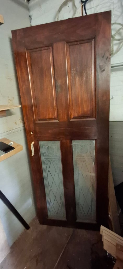 2 wooden doors