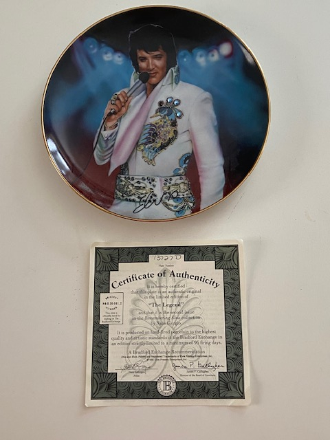 Elvis Plate Brad Ex. 'Remembering Elvis Collection - The Legend' Plate 2 NR MINT