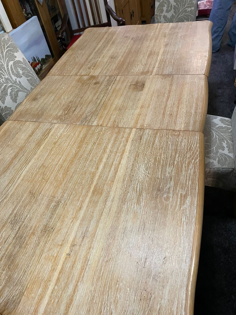 Oak Furniture Land Table with 6 chairs and Sideboard Unit