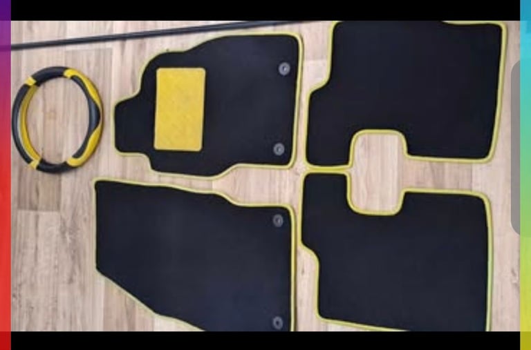 Car Mat Set & Steering Wheel Cover 