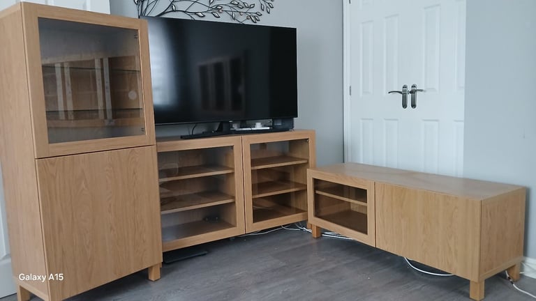 BESTA TV unit and two storage cabinets 