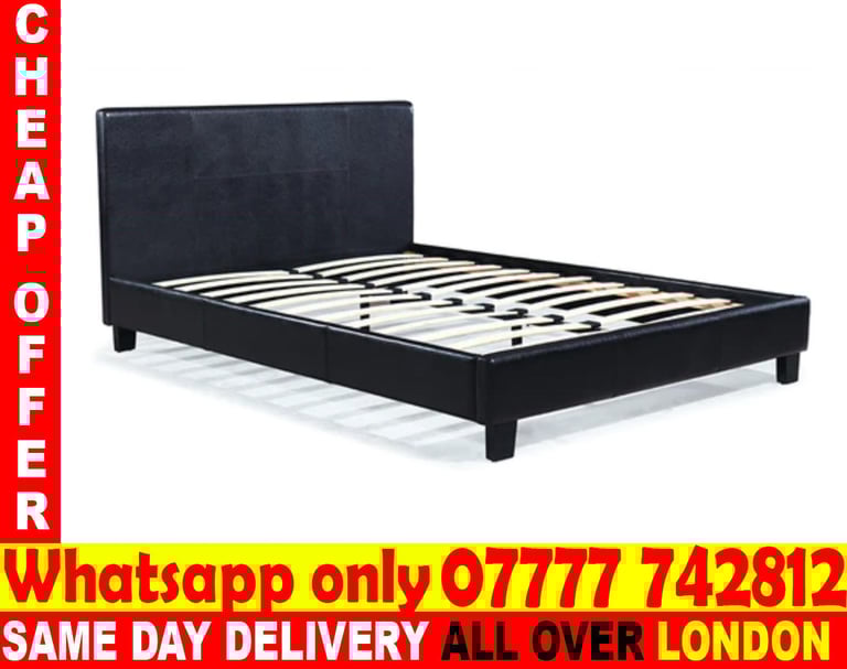 -SINGLE - DOUBLE SMALL - DOUBLE BED AND MATTRESS LEATHER (KJN