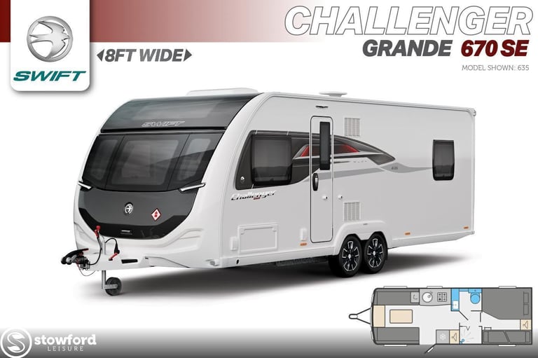 Swift Challenger Grande 670 SE, 2023, NEW Touring Caravan