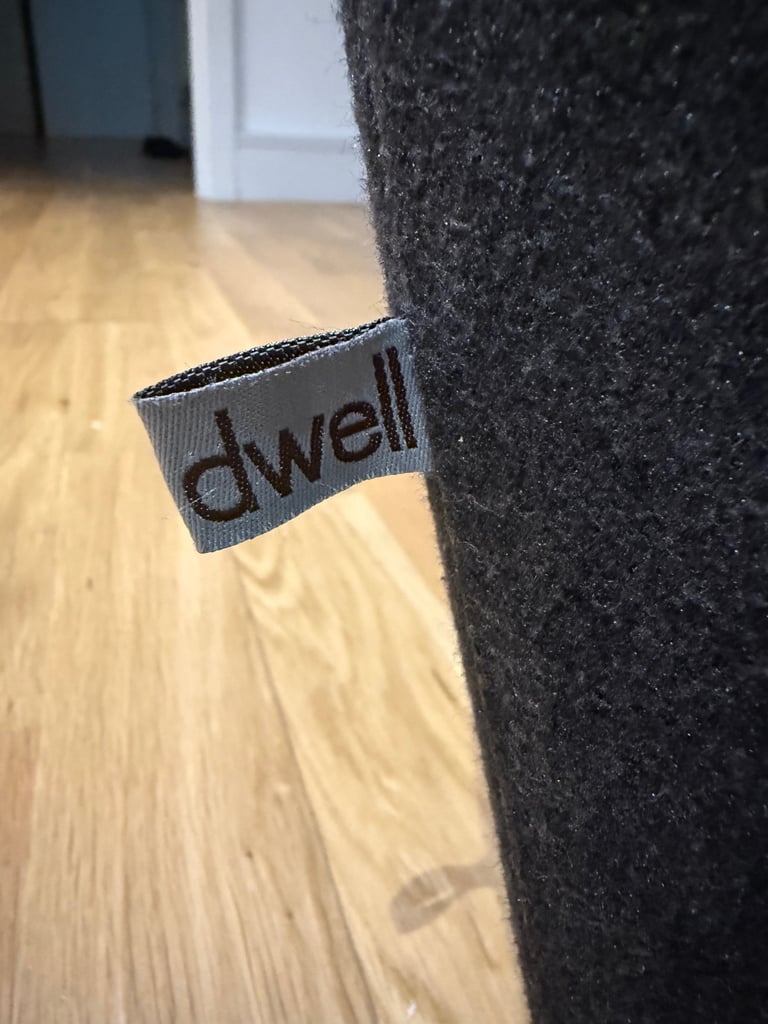 Dwell** dark grey fabric sofa chair super comfy ** mint condition