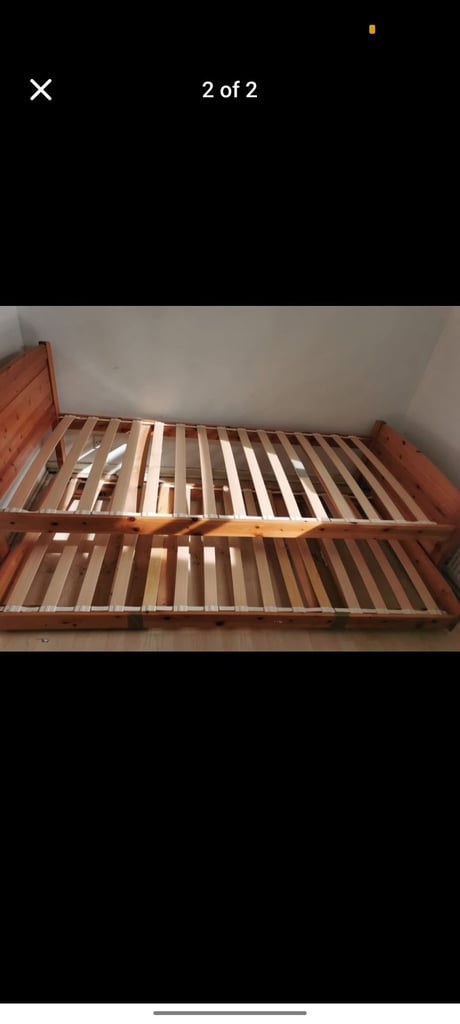 Pullout wooden bed