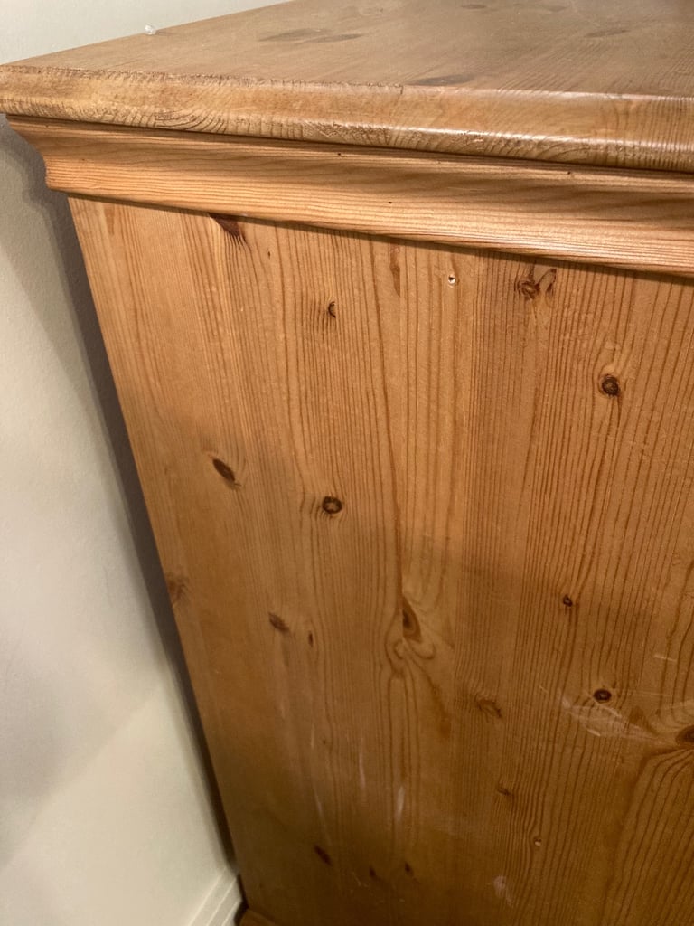 Large solid pine chest of drawers