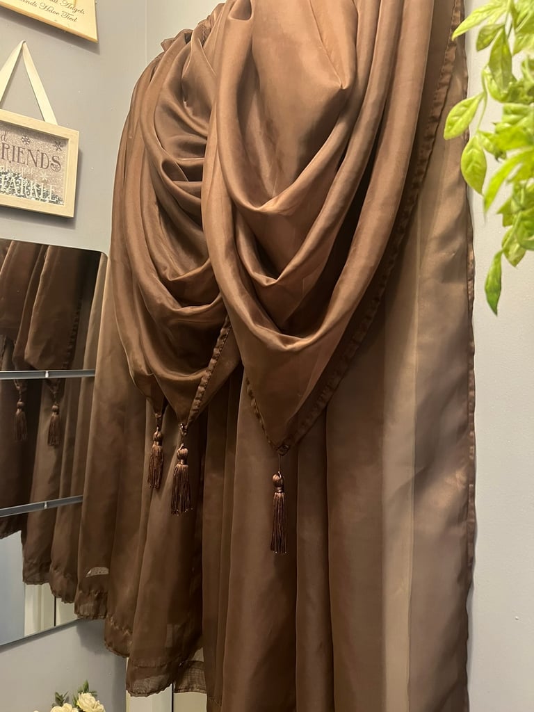 image for Brown Voile curtains & swags