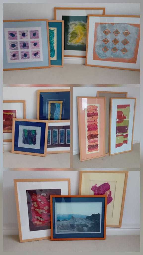 Selection of wooden picture frames. Various sizes. 15 total